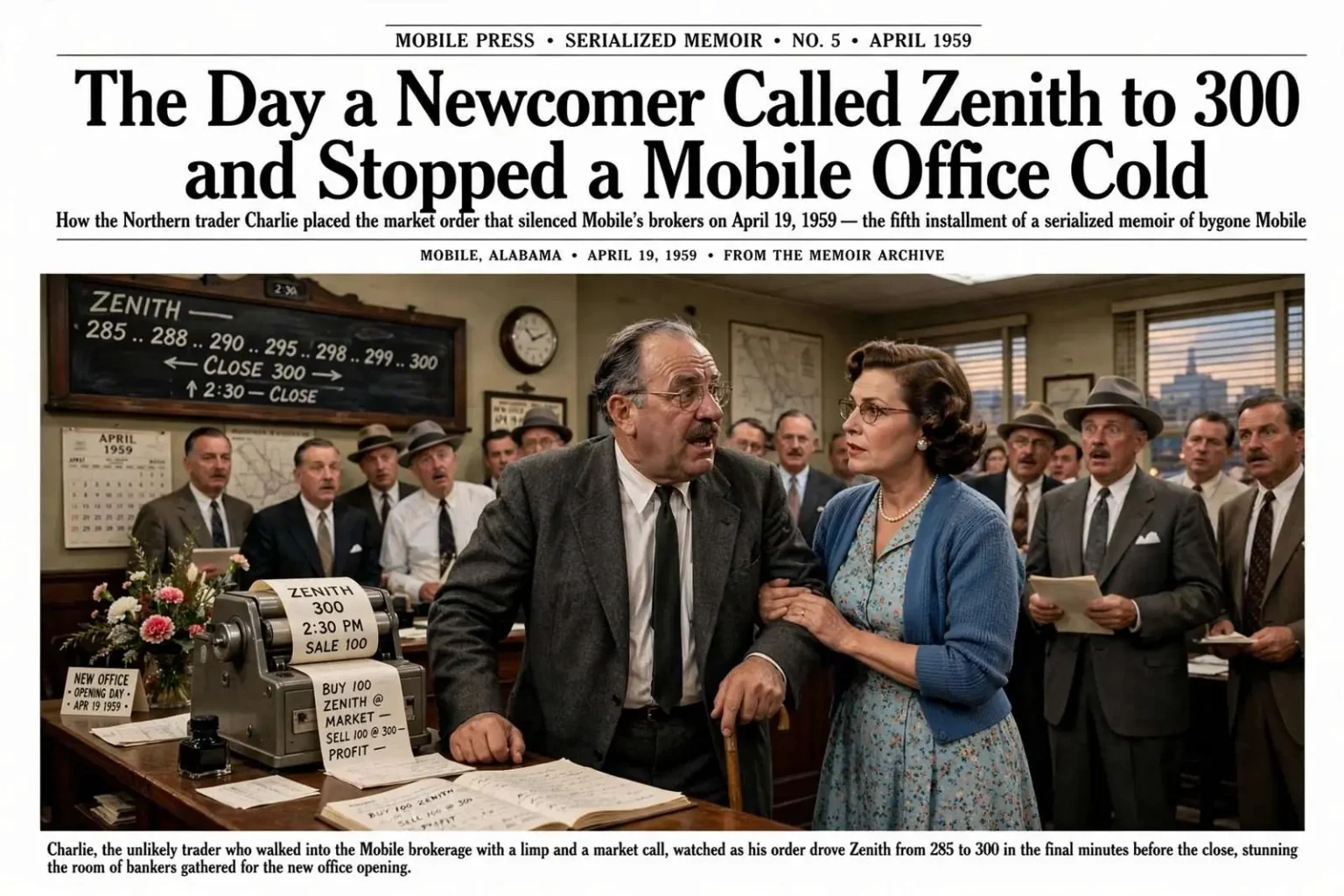 Illustration for the news story: The Day a Newcomer Called Zenith to 300 and Stopped a Mobile Office Cold
