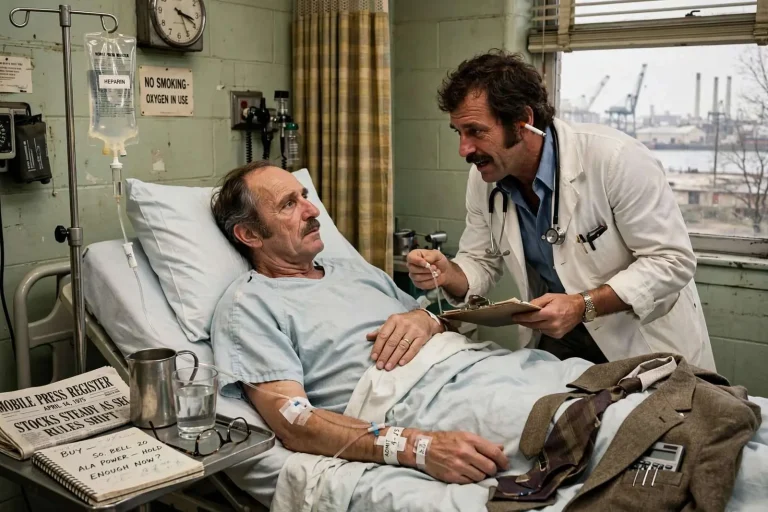 Illustration for the news story: Lessons From a Hospital Bed: How a Mobile Stockbroker Learned to Stop Chasing the Last Dollar