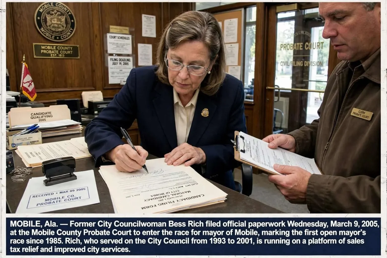 Illustration for the news story: Bess Rich Makes It Official, Filing Papers in a Bid to Lead Mobile