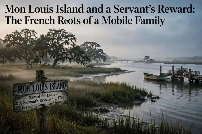 Illustration for the news story: Mon Louis Island and a Servant’s Reward: The French Roots of a Mobile Family