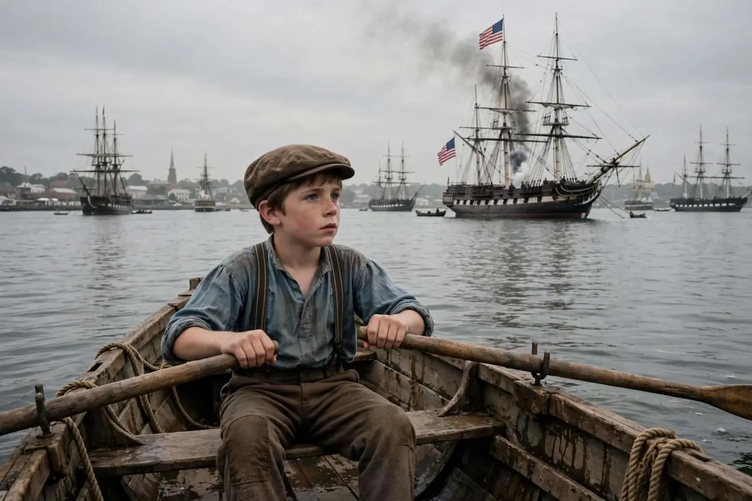 Illustration for the news story: The Boy Who Rowed Out to Farragut’s Fleet: A Mobile Family’s Memoir Begins