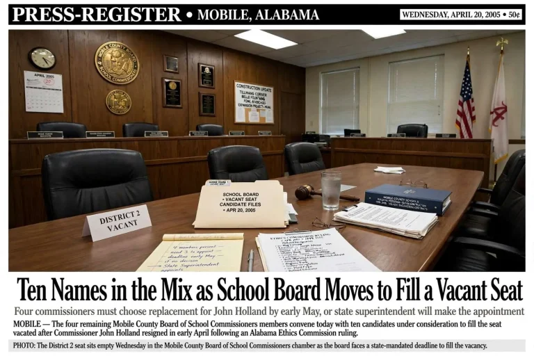 Illustration for the news story: Ten Names in the Mix as School Board Moves to Fill a Vacant Seat