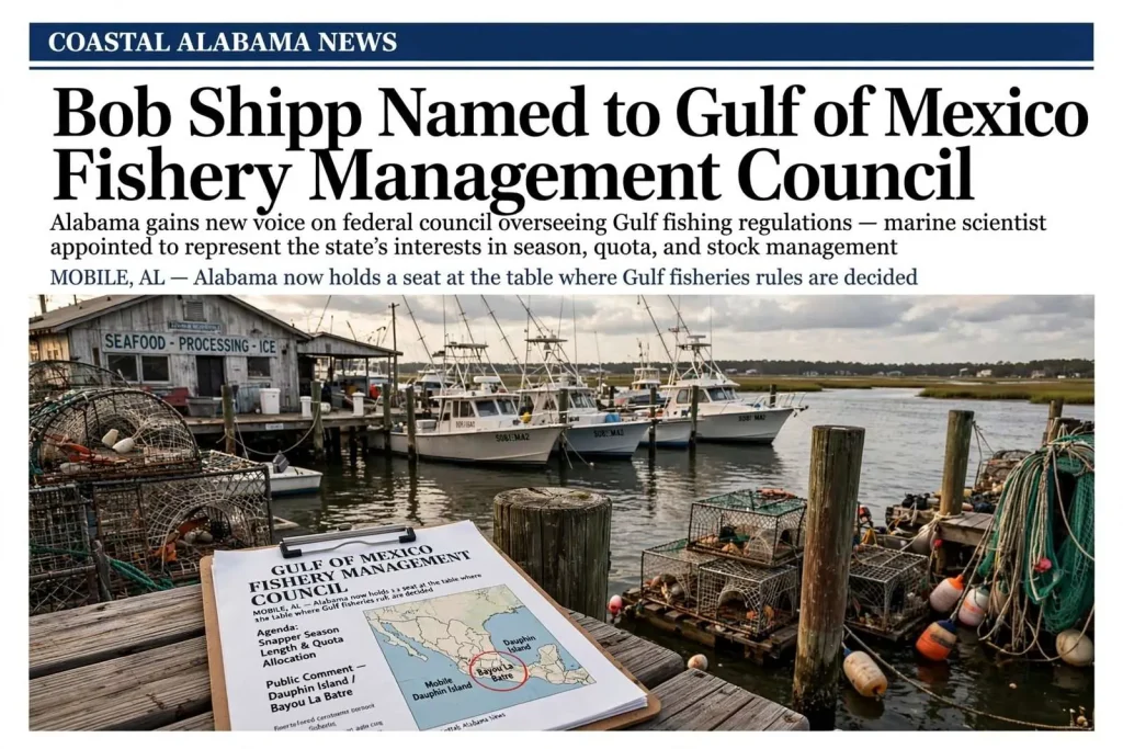 Illustration for the news story: Bob Shipp Named to Gulf of Mexico Fishery Management Council
