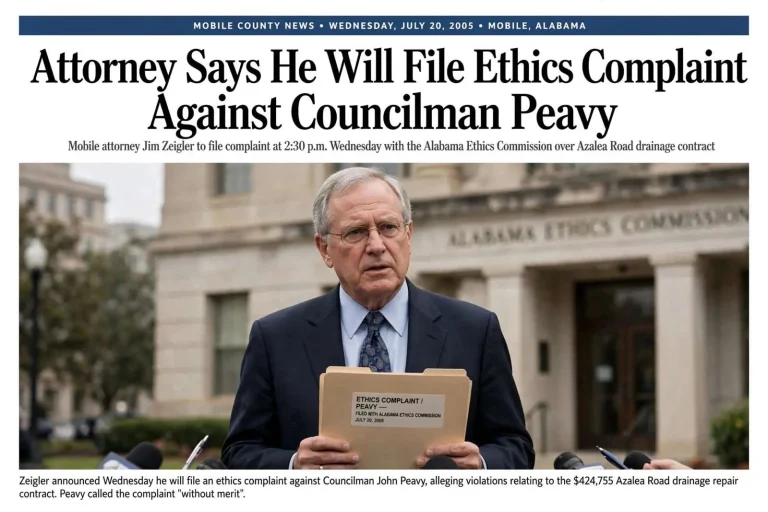 Illustration for the news story: Attorney Says He Will File Ethics Complaint Against Councilman Peavy