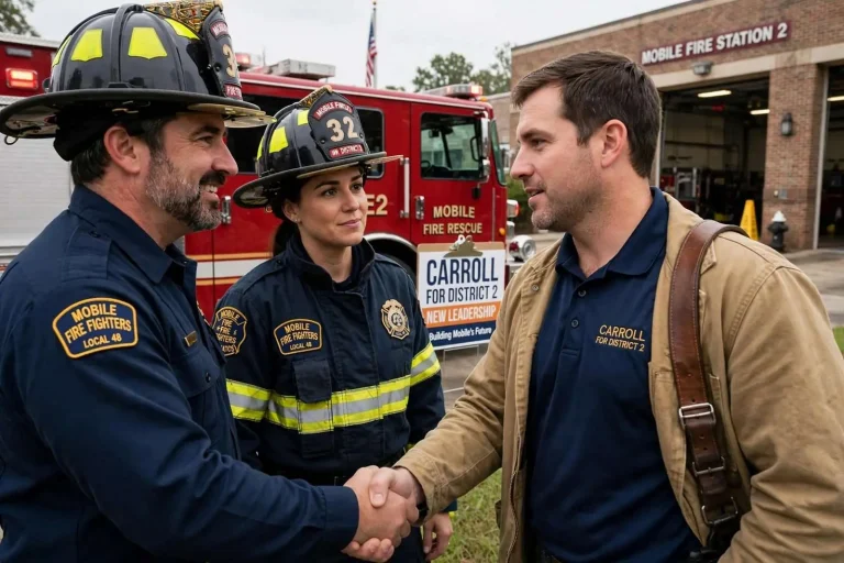 Illustration for the news story: Firefighters Help Fuel William Carroll’s Bid to Unseat Sullivan
