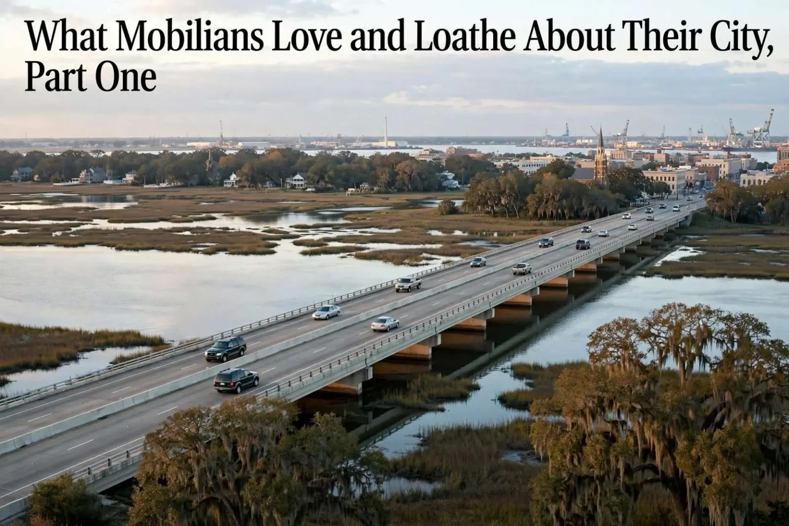 Illustration for the news story: What Mobilians Love and Loathe About Their City, Part One