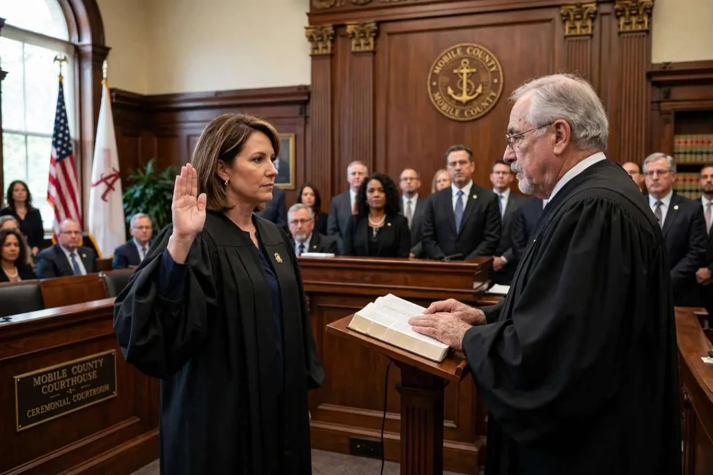 Illustration for the news story: A Courthouse Ceremony for Judge Sarah Hicks Stewart, and a Season of Kickoff Rallies