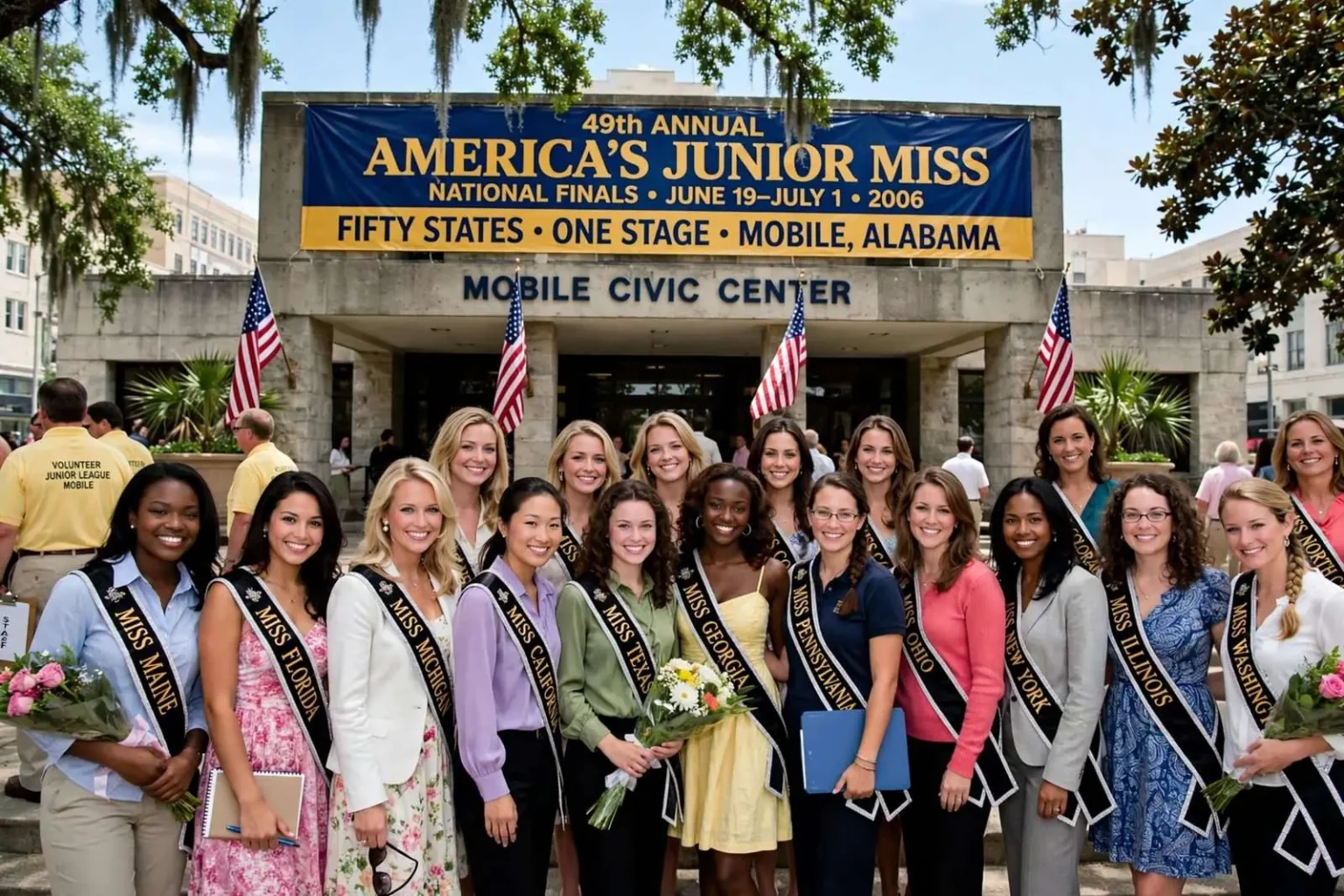 Illustration for the news story: Fifty States, One Stage: Mobile Welcomed the America’s Junior Miss National Finals