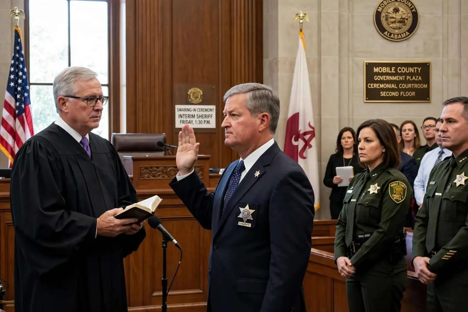 Illustration for the news story: Sam Cochran to Take the Oath as Mobile County’s Interim Sheriff