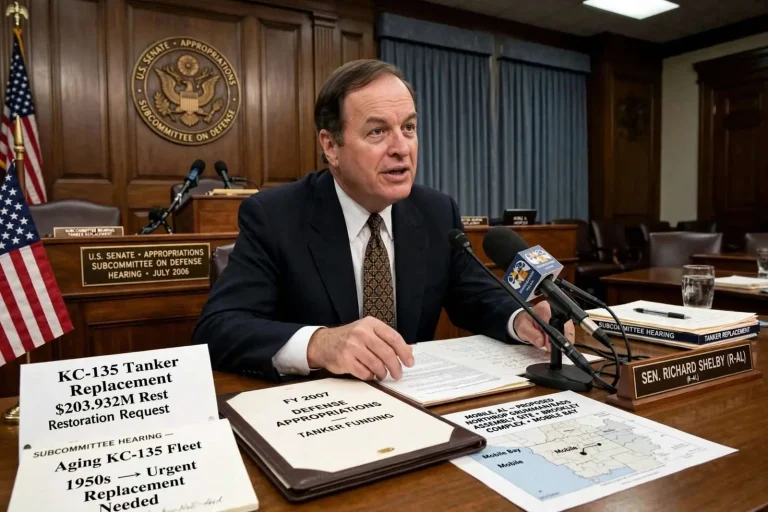 Illustration for the news story: Shelby Presses Senate to Restore Funding for Tanker That Could Be Built in Mobile