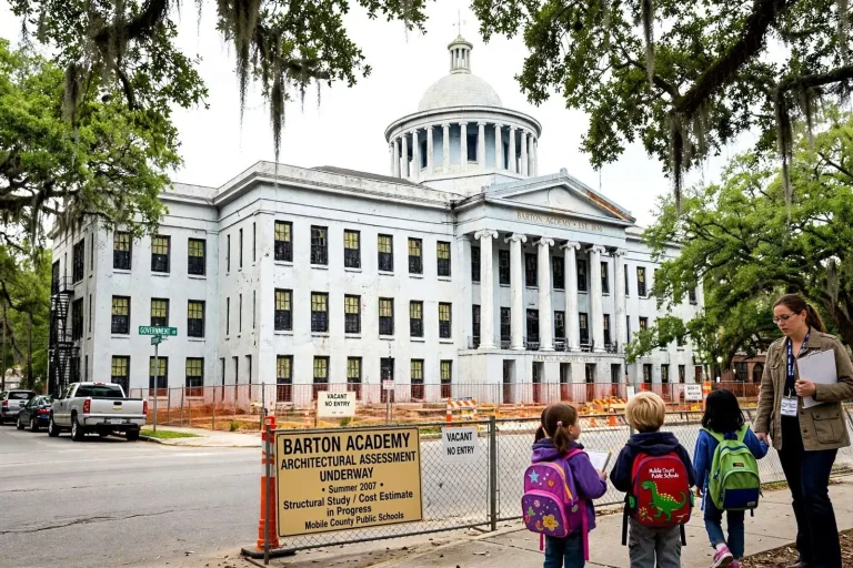 Illustration for the news story: Might Kindergartners Return to Barton Academy?