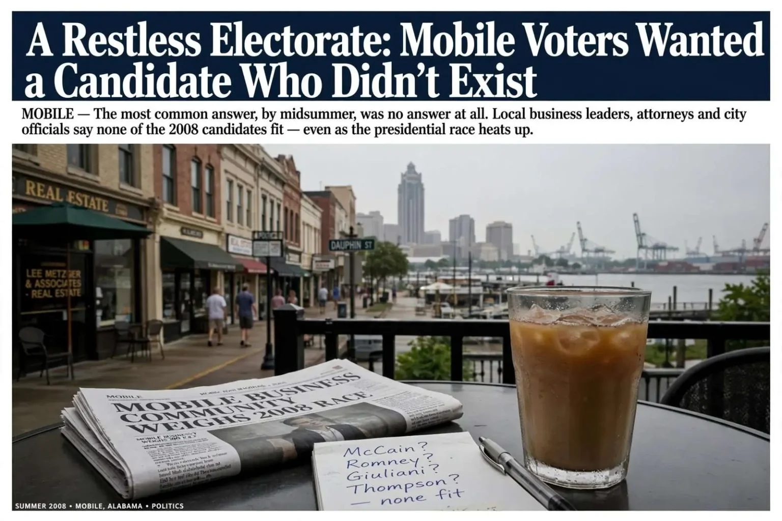 Illustration for the news story: A Restless Electorate: Mobile Voters Wanted a Candidate Who Didn’t Exist