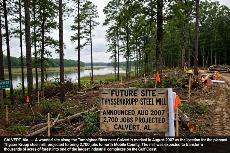 Illustration for the news story: 2007 Report Outlined What ThyssenKrupp Could Mean for Calvert Area Jobs