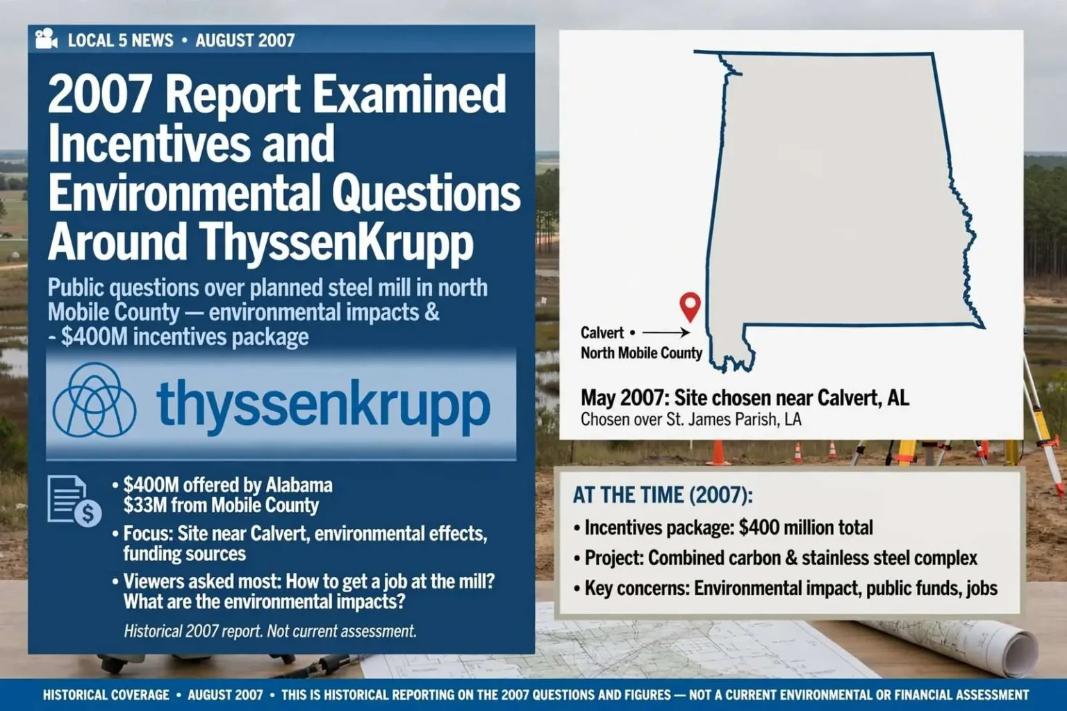 Illustration for the news story: 2007 Report Examined Incentives and Environmental Questions Around ThyssenKrupp