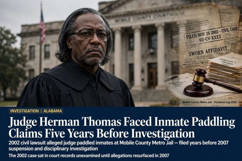 Illustration for the news story: Judge Herman Thomas Faced Inmate Paddling Claims Five Years Before Investigation