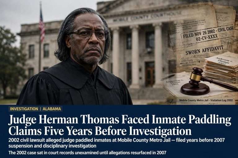 Illustration for the news story: Judge Herman Thomas Faced Inmate Paddling Claims Five Years Before Investigation