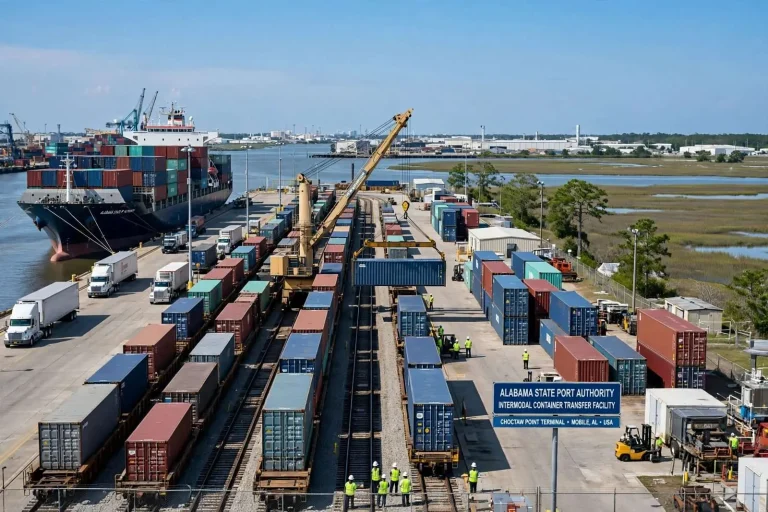 Illustration for the news story: Shelby Announces $4.76 Million for Mobile’s State Docks Intermodal Project