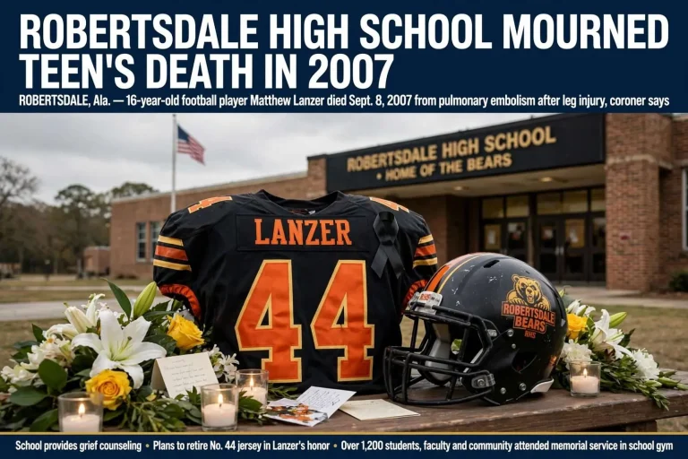 Illustration for the news story: Robertsdale High School Mourned Teen’s Death in 2007