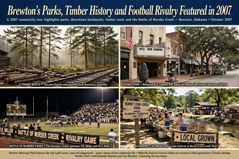 Illustration for the news story: Brewton’s Parks, Timber History and Football Rivalry Featured in 2007