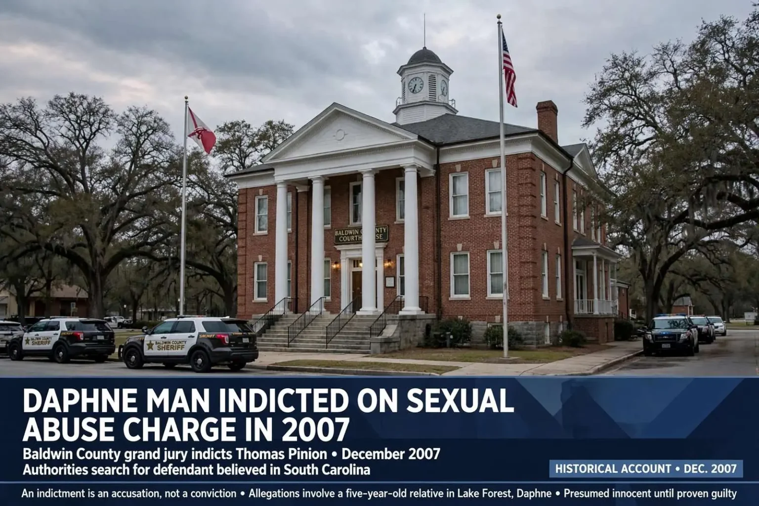 Illustration for the news story: Daphne Man Indicted on Sexual Abuse Charge in 2007