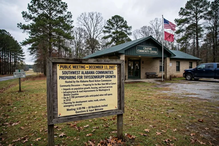 Illustration for the news story: Southwest Alabama Communities Prepared for ThyssenKrupp Growth in 2007