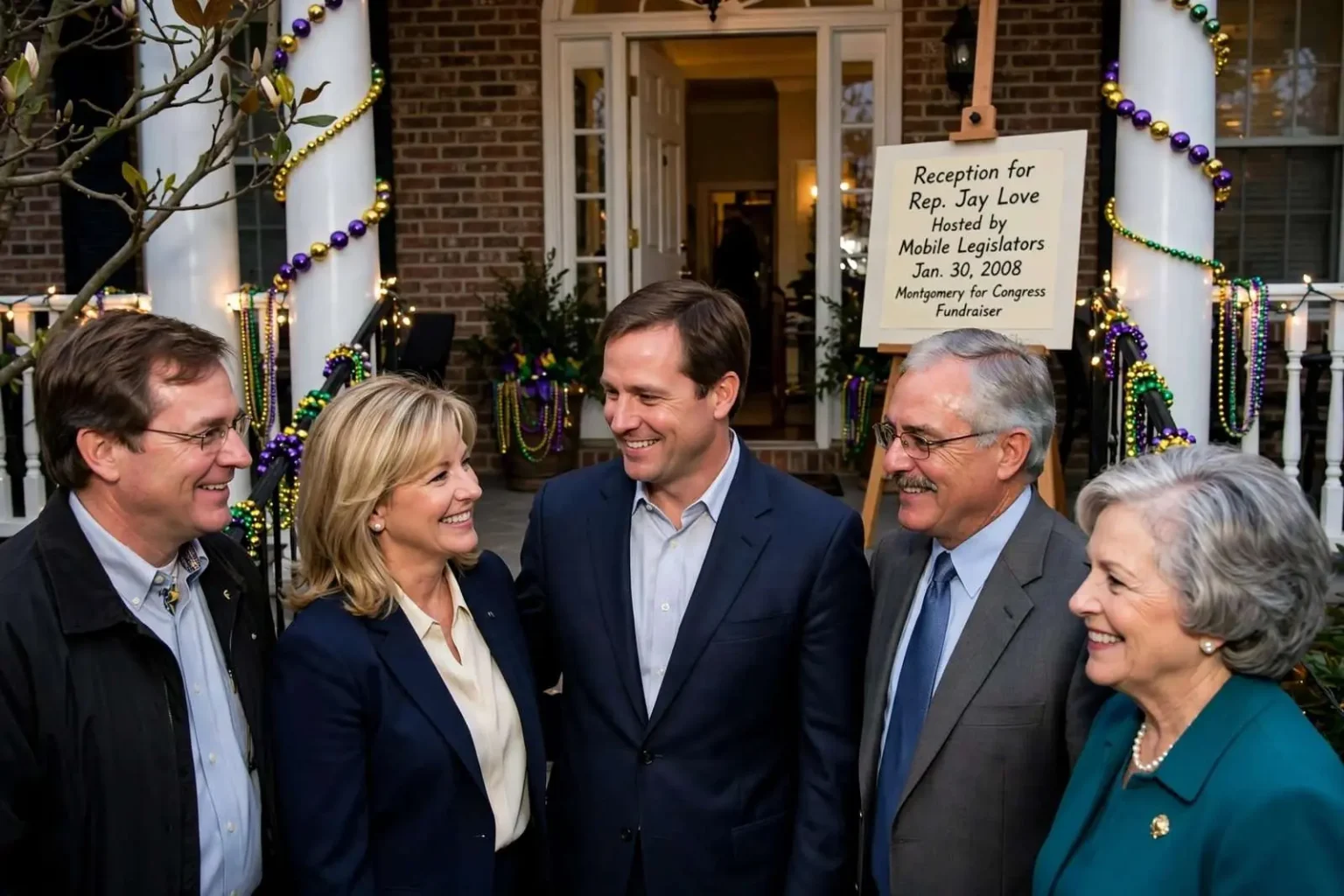 Illustration for the news story: Mobile Legislators Opened Their Homes for a Montgomery Congressional Hopeful as the Primary Neared