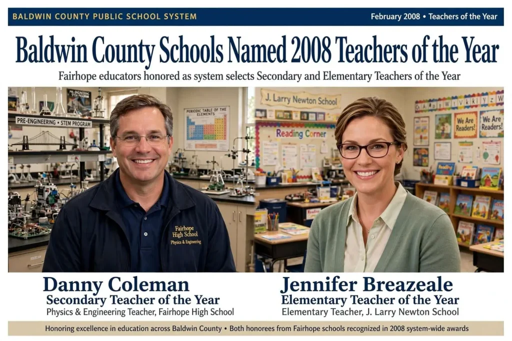 Illustration for the news story: Baldwin County Schools Named 2008 Teachers of the Year