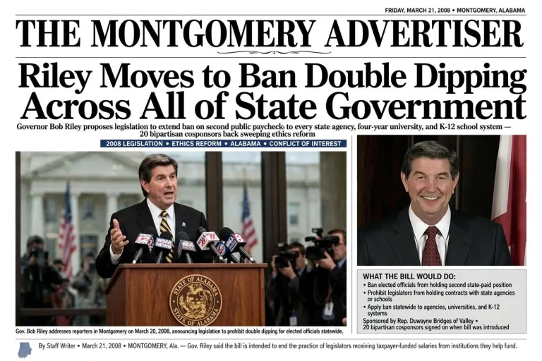 Illustration for the news story: Riley Moved to Ban Double Dipping Across All of State Government