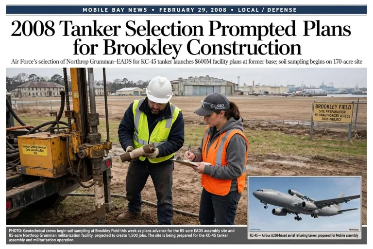 Illustration for the news story: 2008 Tanker Selection Prompted Plans for Brookley Construction