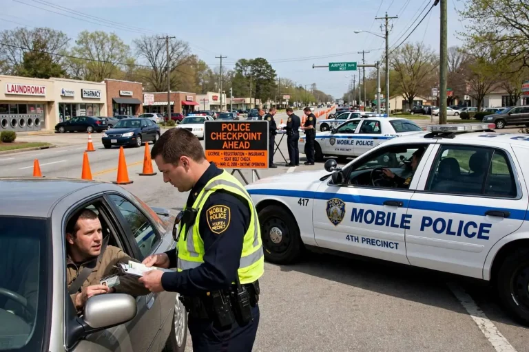 Illustration for the news story: Mobile Police Announced Fourth Precinct Checkpoints in 2008