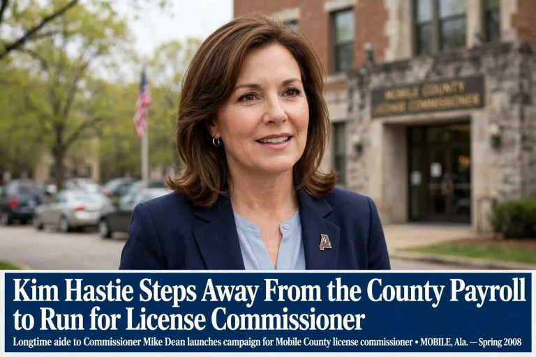 Illustration for the news story: Kim Hastie Steps Away From the County Payroll to Run for License Commissioner