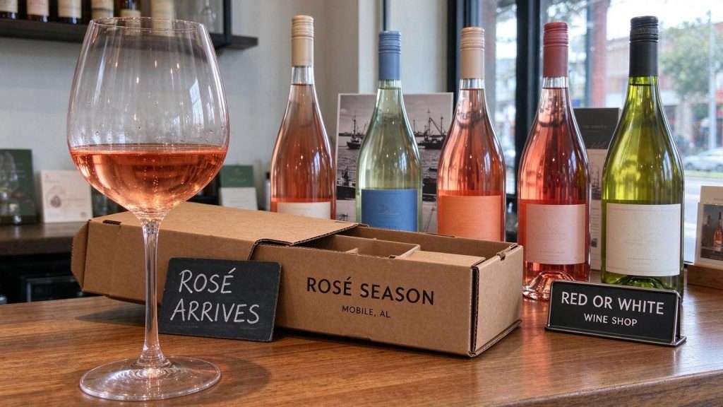Illustration for the news story: Rose Season Arrives in Mobile, and a Wine Buyer Makes His Annual Case for Pink