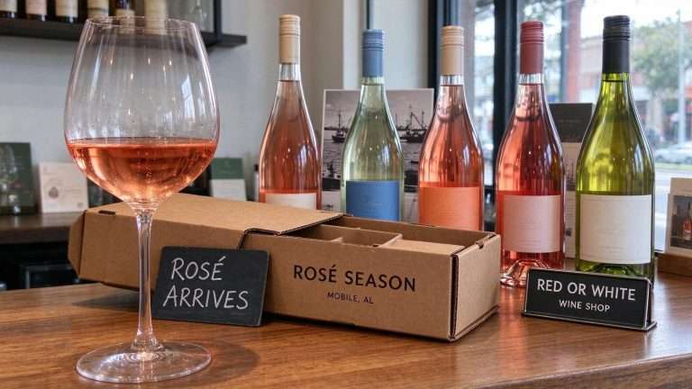 Illustration for the news story: Rose Season Arrives in Mobile, and a Wine Buyer Makes His Annual Case for Pink