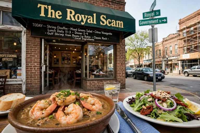 Illustration for the news story: At The Royal Scam, Downtown Mobile Found Its Best Bowl of Shrimp Etouffee