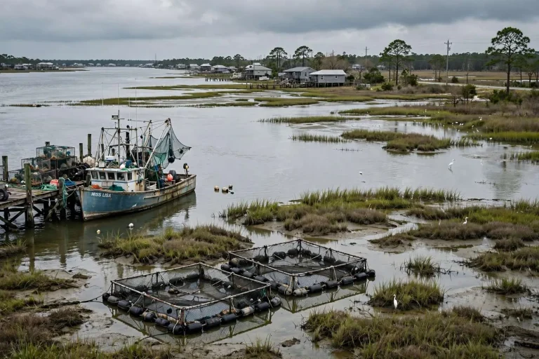 Illustration for the news story: South Mobile County Weighs Sewer Expansion Against Risk to Portersville Bay