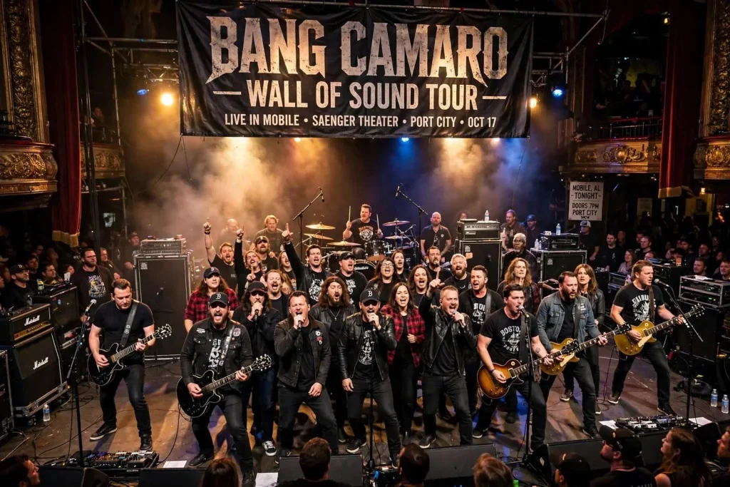 Illustration for the news story: Boston’s Bang Camaro Bring Their Wall-of-Sound Metal Show to the Port City
