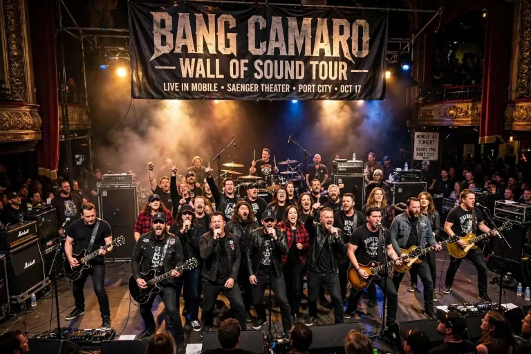 Illustration for the news story: Boston’s Bang Camaro Bring Their Wall-of-Sound Metal Show to the Port City