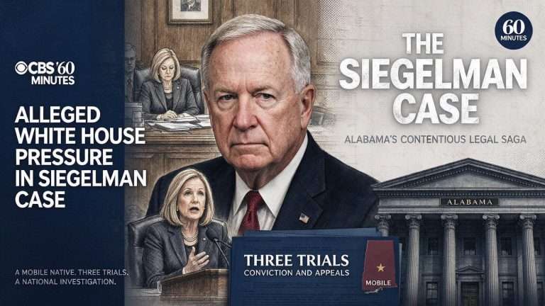 Illustration for the news story: CBS’ ’60 Minutes’ Alleges Bush White House Targeted Mobile-Born Gov. Don Siegelman