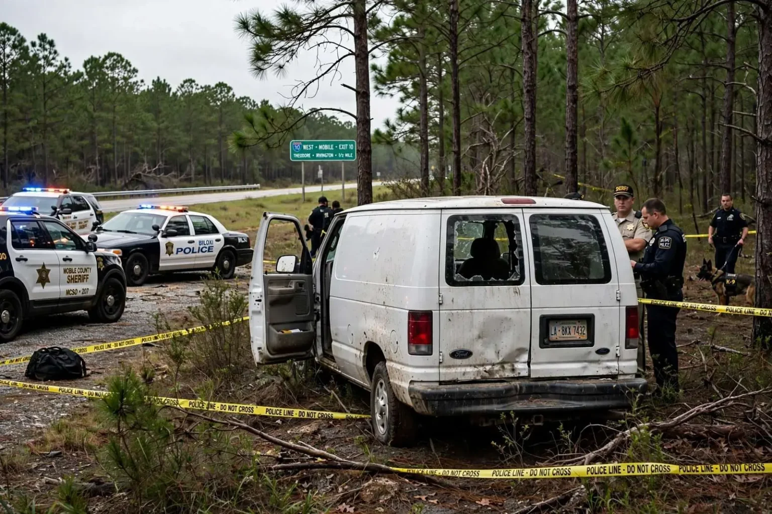 Illustration for the news story: Interstate Car Chase Ended in Mobile County in 2008