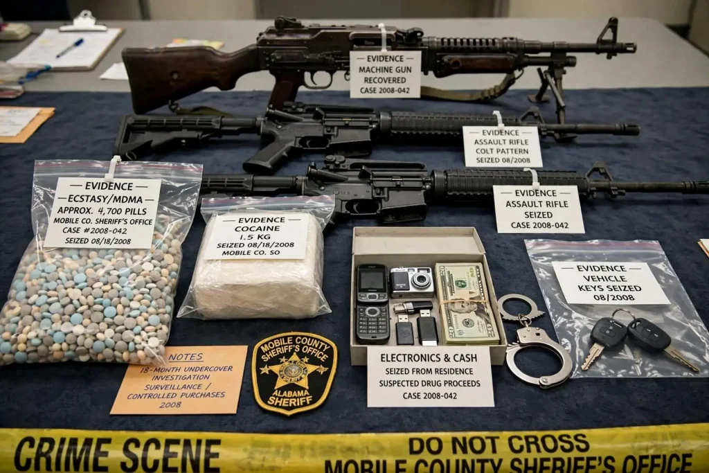 Illustration for the news story: 2008 Report Detailed Major Mobile County Drug Seizure