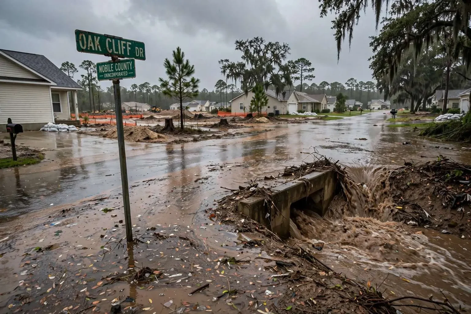 Illustration for the news story: Why Mobile County Needs a Real Stormwater Plan Before the Next Big Storm