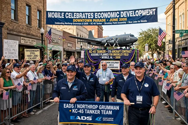Illustration for the news story: Mobile Celebrated Economic Development With 2008 Downtown Parade