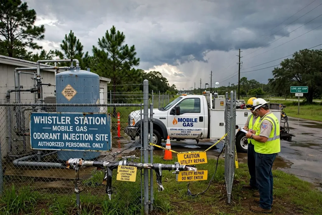 Illustration for the news story: Prichard Gas Odor Traced to Odorant Line Issue in 2008