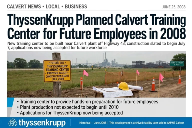 Illustration for the news story: ThyssenKrupp Planned Calvert Training Center for Future Employees in 2008