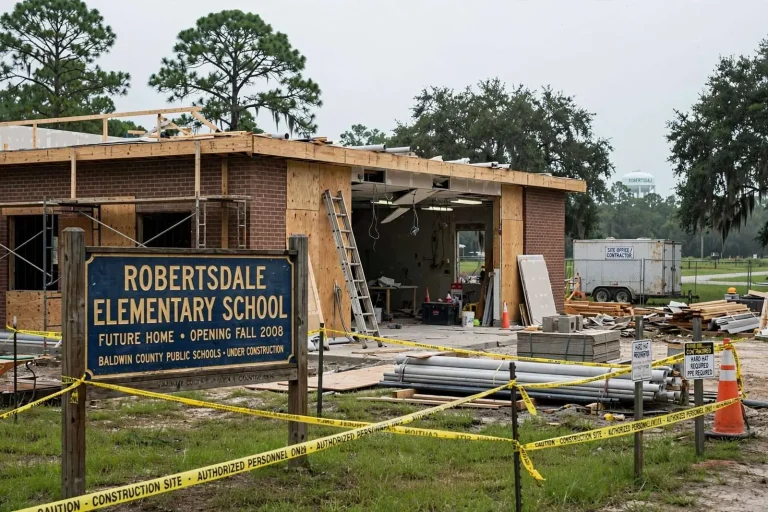 Illustration for the news story: Robertsdale Elementary Worksite Death Investigated in 2008