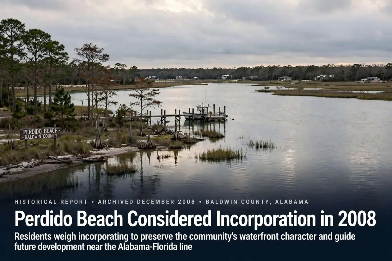 Illustration for the news story: Perdido Beach Considered Incorporation in 2008