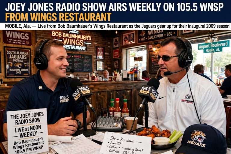 Illustration for the news story: Joey Jones Radio Show Airs Weekly on 105.5 WNSP From Wings Restaurant
