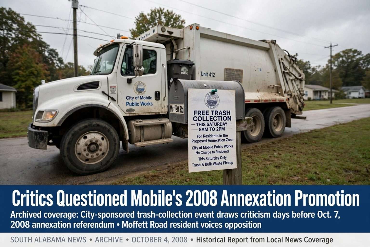 Illustration for the news story: Critics Questioned Mobile’s 2008 Annexation Promotion