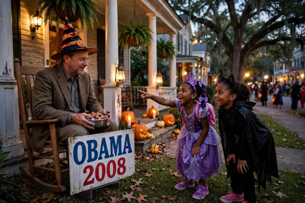 Illustration for the news story: Two Little Girls, a Front Porch in Oakleigh and a Yard Sign Nobody Expected