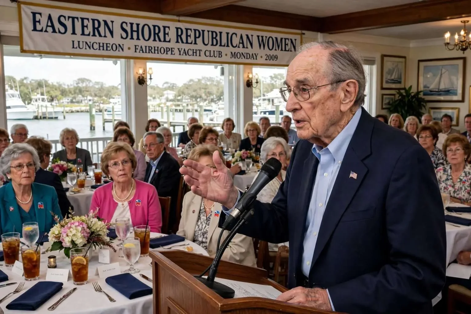 Illustration for the news story: Jack Edwards Tells Fairhope Republicans the GOP Must Widen Its Tent